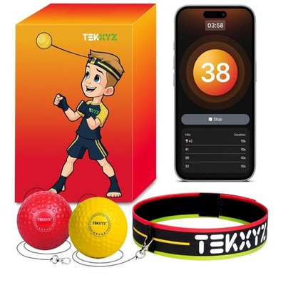 Boxing Reflex Ball 2 Difficulty Levels Boxing Ball with Headband TEKXYZ