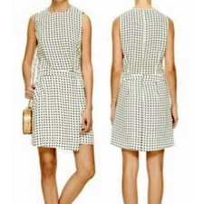 ALC Women's Carey Happy Pills Print Silk Mini Dress Size 0 Cream Black Twee