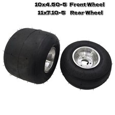 5" Go Kart Wheel Rim Tire Front or Rear 11x7.10-5 10x4.50-5 Racing Cart Trike