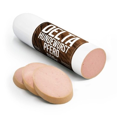 Delta Hundewurst Pferd   100 % Pferd, schnittfest, ideal für Allergiker