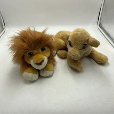 The Lion King Roaring Simba Plush & Nala Plush Vintage 1993 Disney Stuffed