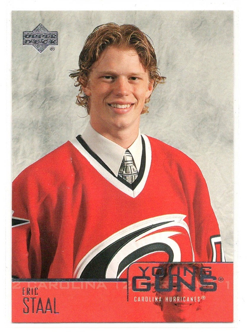 2003-04 Upper Deck Young Guns Hockey Rookie RC #206 Eric Staal Carolina