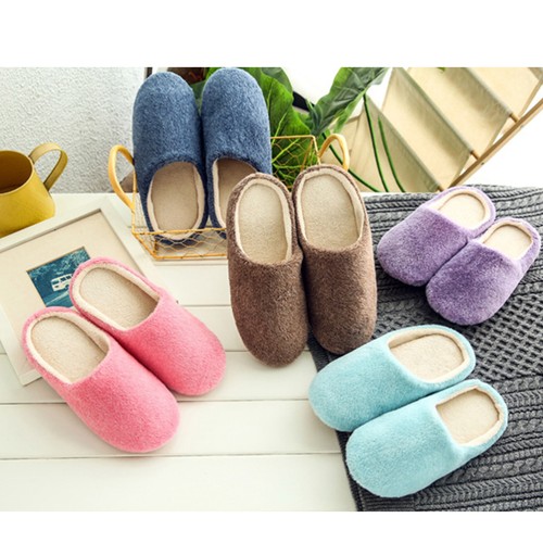 Women's Cozy Furry House Slippers Mens Cotton-Padded Plush Slippers Couples - Picture 4 of 5