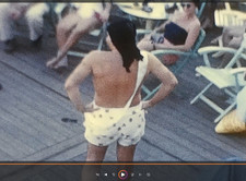 ONBOARD CRUISE SHIP OCEAN LINER ANTICS COSTUME FUN 8MM HOME Movie Film Reel C808