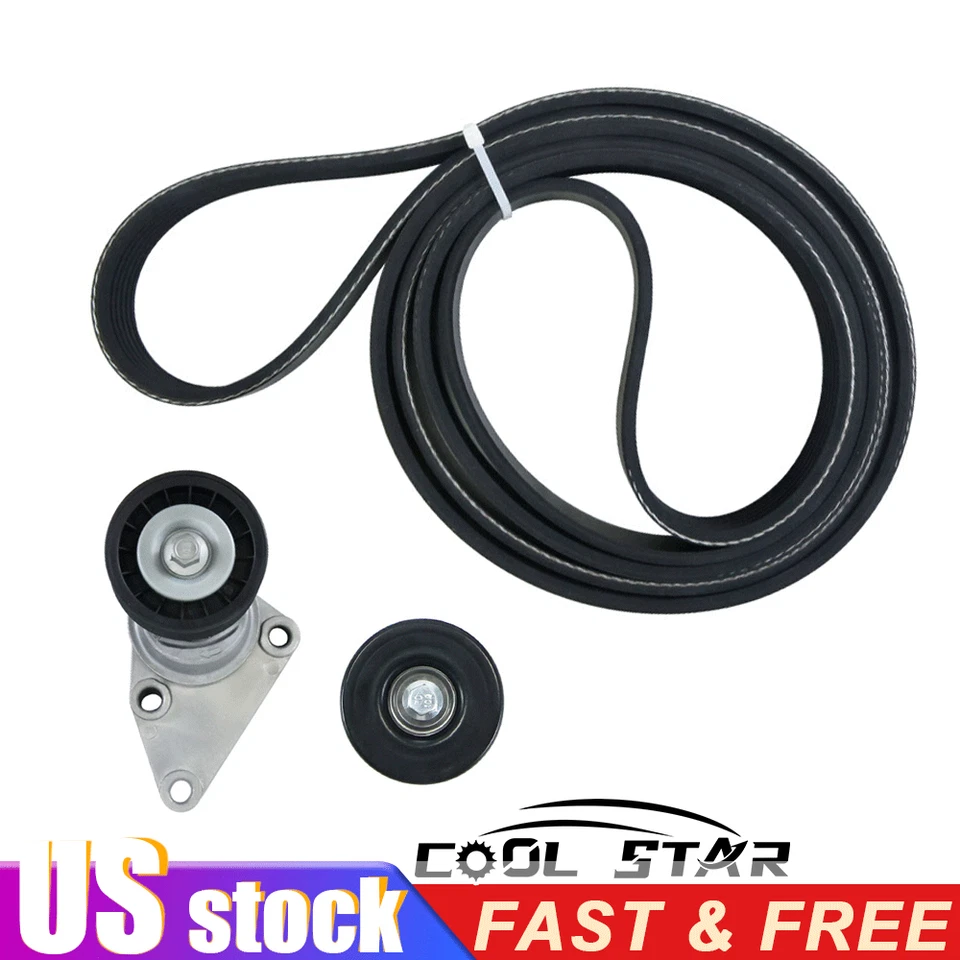 Kit de polea loca tensor de correa serpentina de transmisión para Chrysler Dodge 90K-39282D Foto 2 de 4