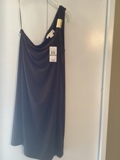 Michael Kors Brown One Shoulder Dress L