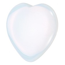 Crystals Heart Healing Stones Opal Thumb Gemstone 1.2", Clear