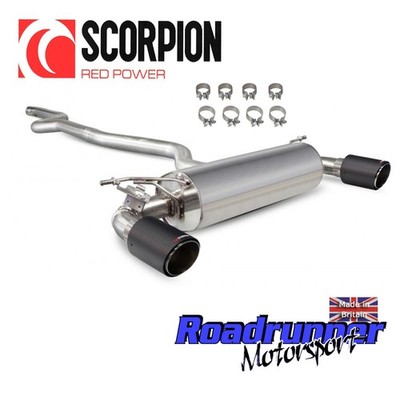 Scorpion BMW M140i Auspuff Ab-Kat-Anlage 80mm ohne Resonanz Carbon SBMS076CF