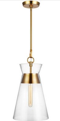 Visual Comfort 10.63 inch Burnished Brass Pendant Ceiling Light