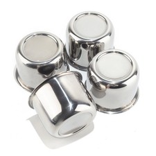 4Pcs 3.11" Stainless Trailer Wheel Center Caps, 2.35" H Chrome corrosion ...