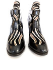 Tod's High Heel Ankle High Booties Black with Animal Print Size 38 (US 8) — photo 1