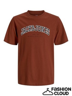 12258924 Jack & Jones Junior Jungen T-Shirt burnt henna Rost NEU Gr. 128 - 176