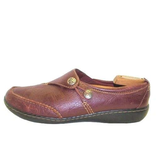 Mocassini donna Clarks in pelle marrone misura 8 larghi stile 63066