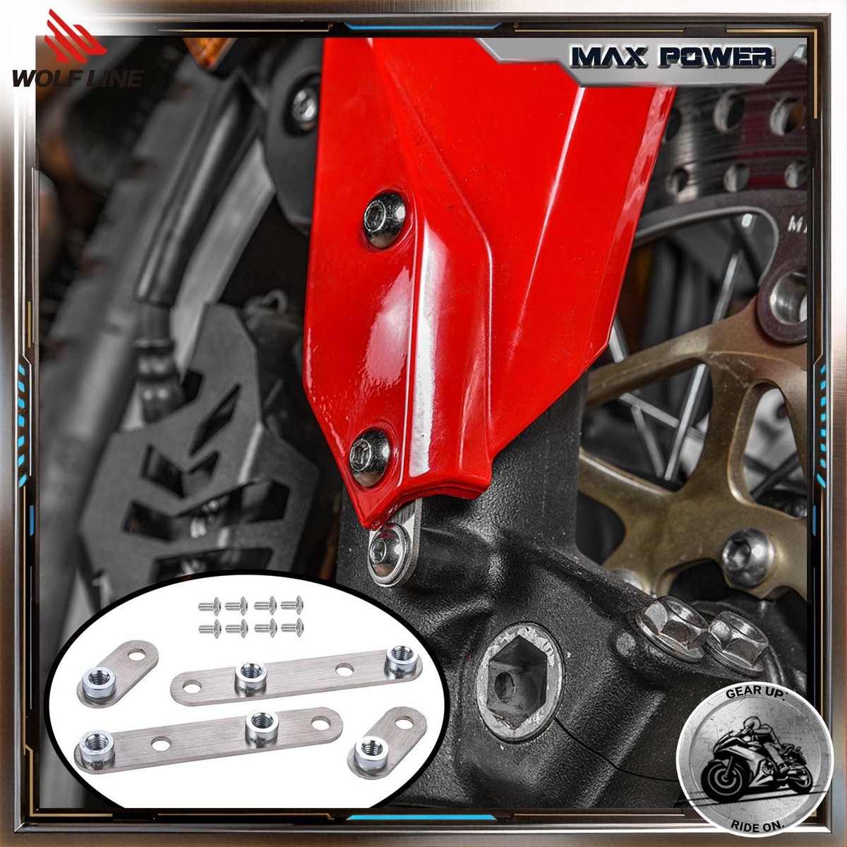 WOLFLINE Mudguard Lift Fender Riser Kit For Honda Africa Twin