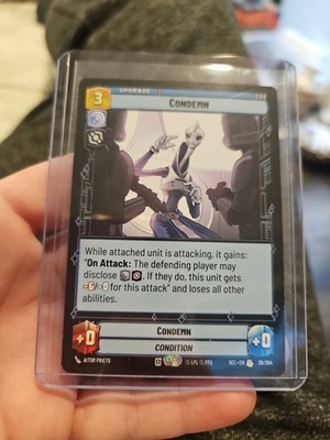 Star Wars Unlimited - Secrets Of Power - Condemn - Base Rare