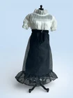Vintage Barbie 1969 Midi Magic Outfit #1869 Black & White Gown – Near Complete
