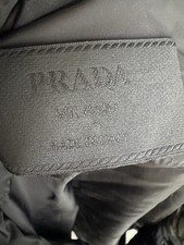 Vintage Prada Nylon Black Button Up Windbreaker Jacket Small Rare