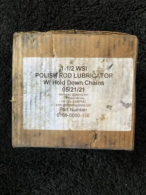 Brand New WSI 1-1/2  Polish Rod Lubricator Box With  Chains
