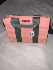 NWT VICTORIA'S SECRET PINK MINI CROSSBODY CANVAS TOTE BAG COLORBLOCK SOLDOUT