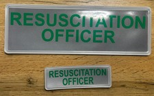 Resuscitation officer REFLECTIVE BADGE SET, paramedic, medic, ambulance green