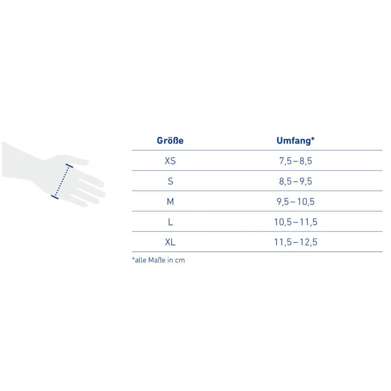 Bauerfeind VenoTrain Handschuhe blau für Kompressionsstrümpfe / Stützstrümpfe - Bild 2 von 2