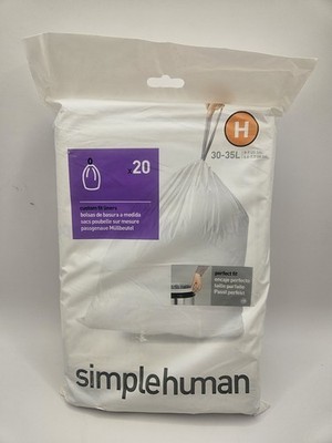 Simplehuman Code H Custom Fit Drawstring Trash Bags- 20 Count