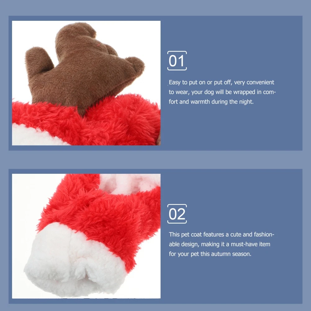 VETEMENTS Costume Alce Vestiti Caldi per Animali Domestici Adorabile Abbigliamento per Cani
