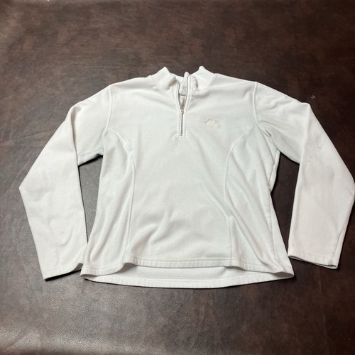 The North Face Women’s M White Lightweight Fleece 1/4 Zip Pullover Sweater