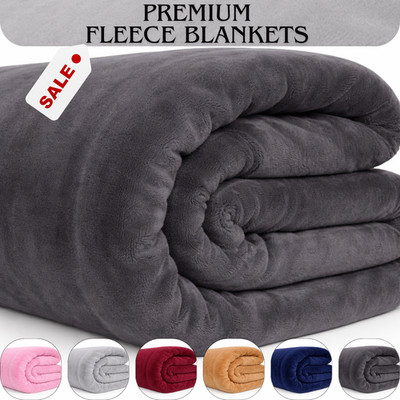 Extra große Flanell Fleece Decke Überwurf Ganzjahres Wendebett Sofaüberwurf