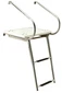 SWIM PLATFORM WITH SLIDE MOUNT TELESCOPING LADDER 3 STEP SEACHOICE 71191 DELUXE