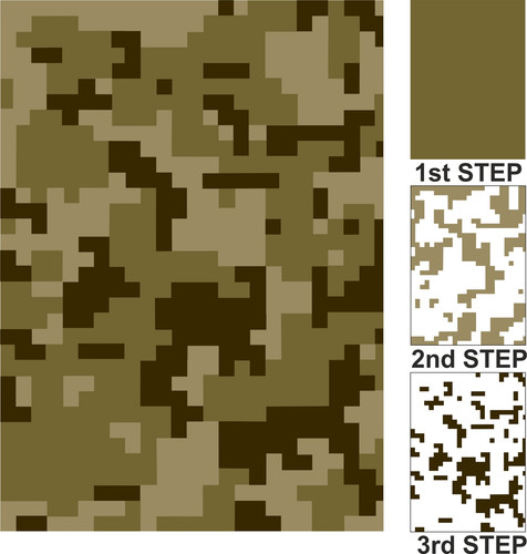 A5 AIRBRUSH STENCILS MILITARY ARMY DIGITAL CAMOUFLAGE TEXTURE PLATE CAMO - Picture 4 of 7