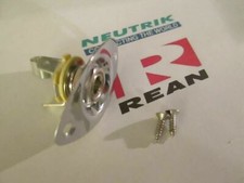 Chrome Oval Guitar Output Jack Plate with Neutrik Jack, and Mounting Screws