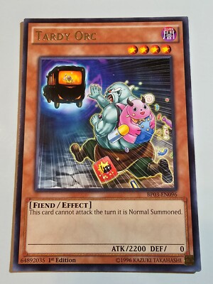 Tardy Orc BP03-EN096 - Rare 1st Edition Yugioh
