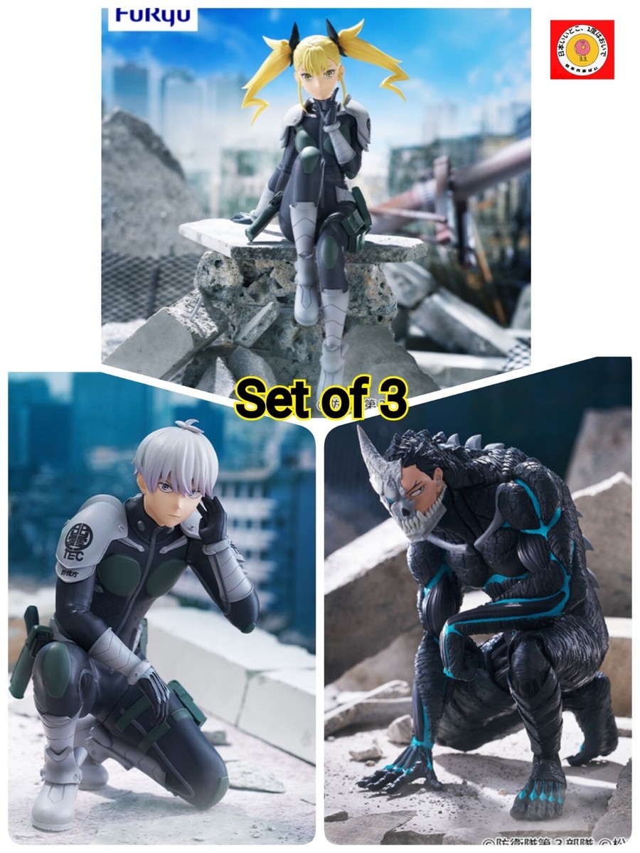 FuRyu Noodle Stopper Kaiju No. 8 Kikoru Reno Kaiju No. 8 Set of 3