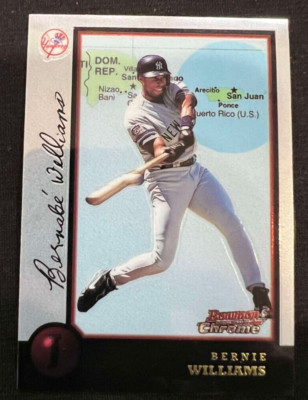 BERNIE WILLIAMS New York Yankees 1998 Bowman Chrome International #24 MLB