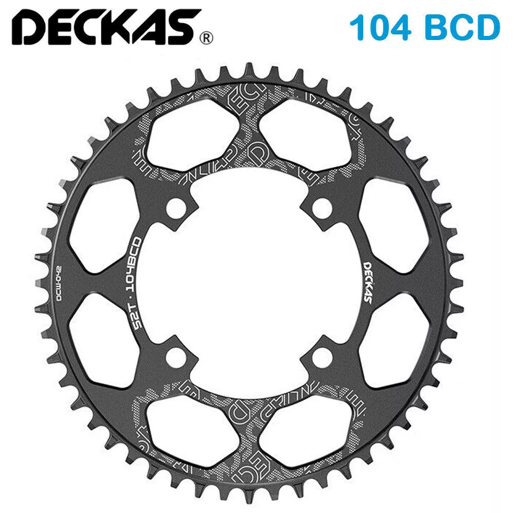 DECKAS 104BCD Chainring Narrow Wide Single Chainwheel Round Oval