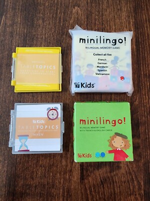  LOT of 4 CHICK-FIL-A kids meals toys - Tabletopics & Minilingo!