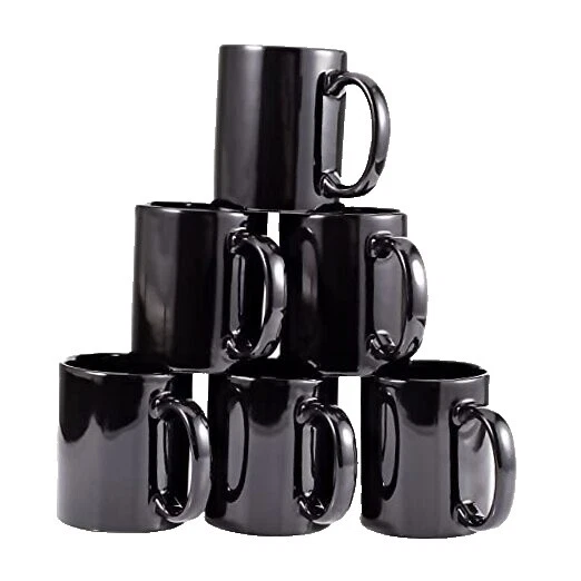 Taza de Café Negro De Porcelana Set tazas