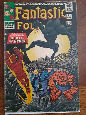 Fantastic Four #52 (Jul 1966, Marvel) VG  First Black Panther, Marvel mega  key