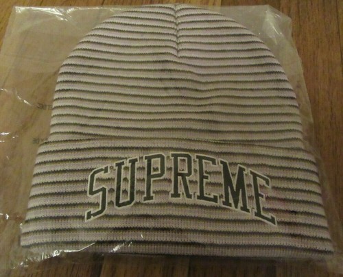 Supreme Rainbow Stripe Beanie Cap Pink 