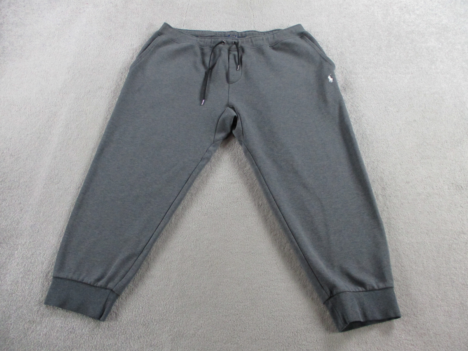 Ralph Lauren Polo Pantaloni Uomo 1XB Grigio Pony Felpa Lounge Conica Jogger Comfort