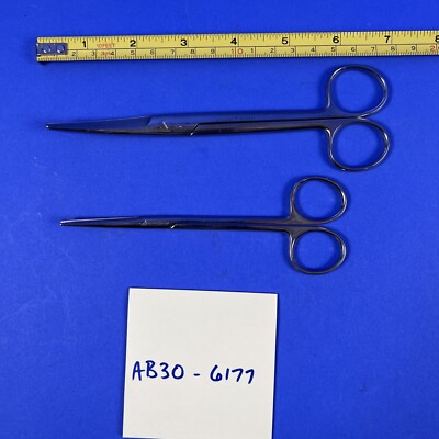 V. Mueller RH1650 & SU1811 Metzenbaum & Mayo Dissecting Scissors Curved ...