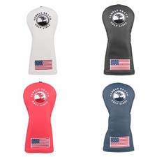 1pc Soft Leather USA Pebble Beach Golf Club Hybrid UT Utility Head Cover