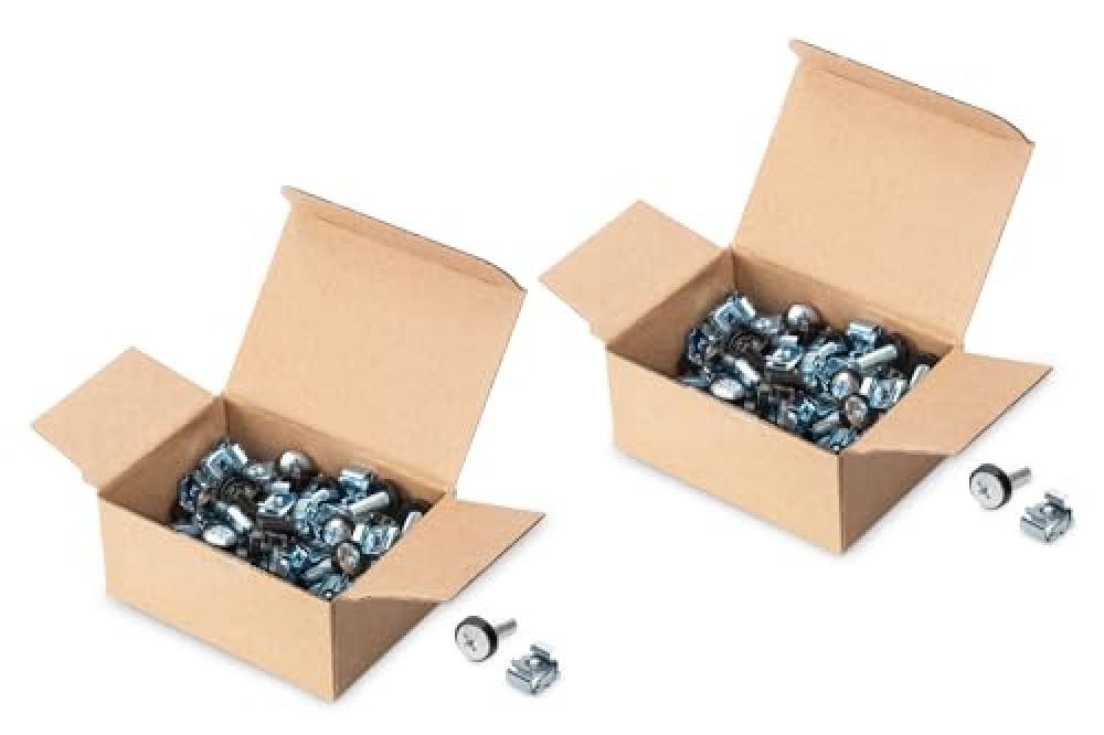 (TG. 100 pezzi) DIGITUS DN-19 SET-S - Viti M6 e dadi a gabbia - Set di 100 pezzi