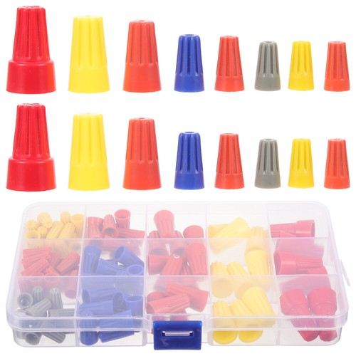 102 Pcs Threaded Crimp Cap Wire Caps Electrical Spring Nuts Connector ...