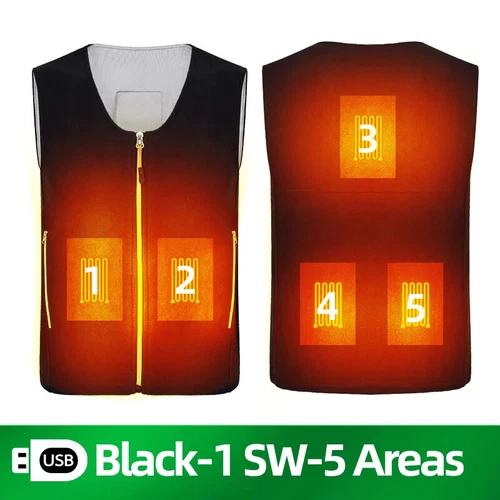 Heated Vest Men USB Electric Heating Vest Women Smart Rechargeable Heated Jacket - Bild 14 von 15