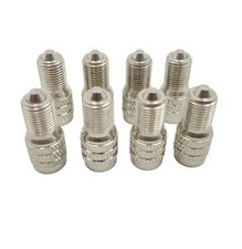 8x Flow Through Tires Air Cap Double Seal Valve Stem Cap Inflate Tire Valve Caps