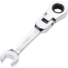 Draper 27949 HI-TORQ® Metric Stubby Flexi Head Ratchet Spanner 8mm