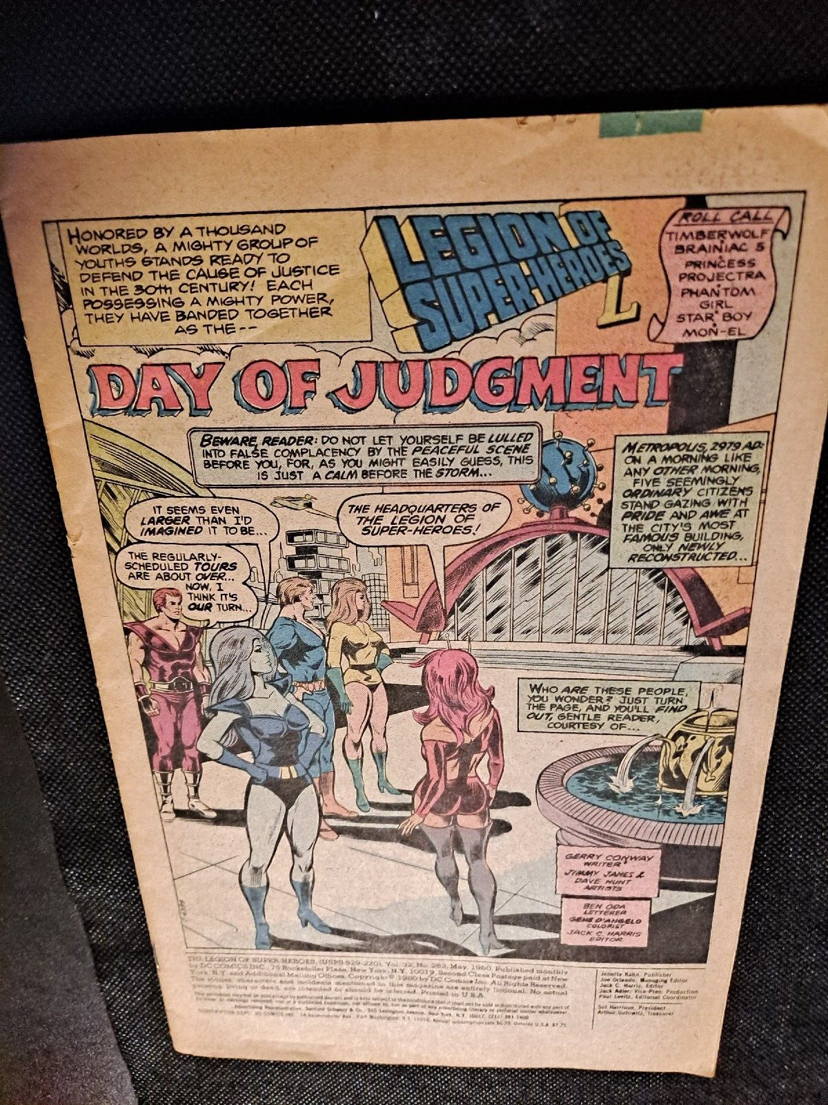THE LEGION OF SUPER HEROES 1980 DAY OF JUDGMENT  COMIC BOOK!   e8512UXX