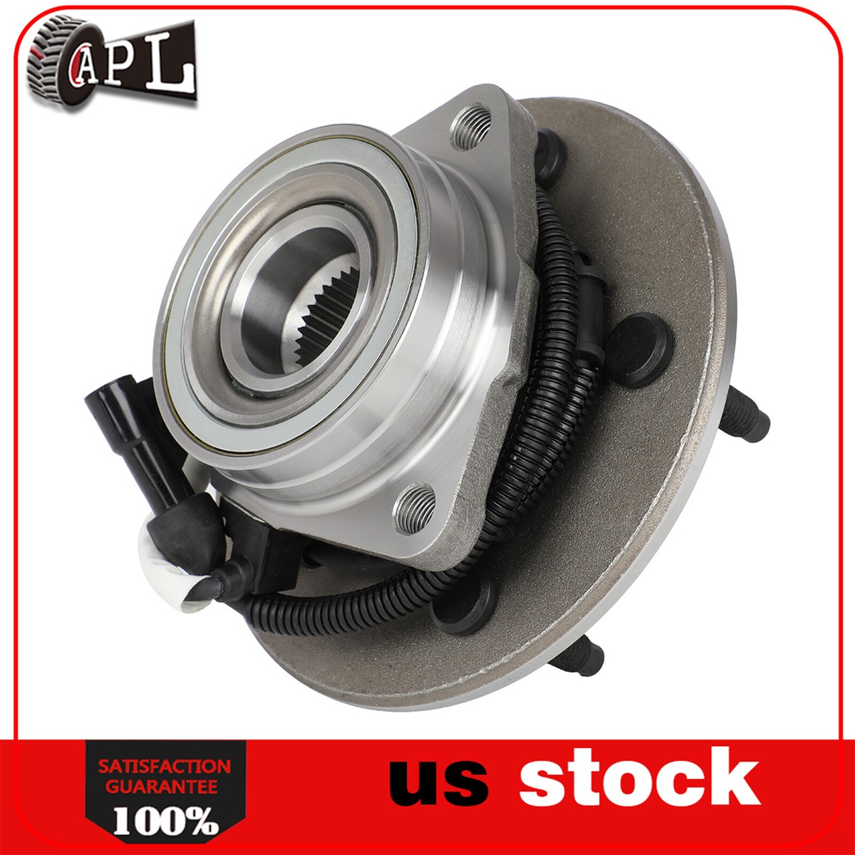 Set of 2 4WD Front Wheel Hub Bearing for Ford 2000 F-150 1997 1998 199